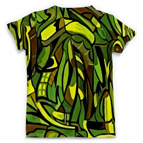 Заказать мужскую футболку в Москве. Футболка с полной запечаткой (мужская) Оттенки зеленого от THE_NISE  - готовые дизайны и нанесение принтов.