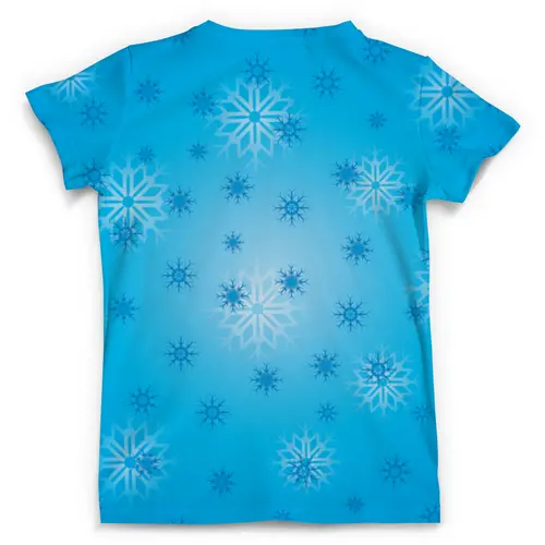 Заказать мужскую футболку в Москве. Футболка с полной запечаткой (мужская) Снежинка от valezar - готовые дизайны и нанесение принтов.