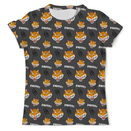 Заказать мужскую футболку в Москве. Футболка с полной запечаткой (мужская) Тигры от trugift - готовые дизайны и нанесение принтов.