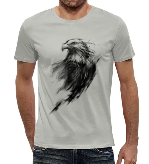 Заказать мужскую футболку в Москве. Футболка с полной запечаткой (мужская) Eagle от YellowCloverShop - готовые дизайны и нанесение принтов.