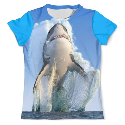Заказать мужскую футболку в Москве. Футболка с полной запечаткой (мужская) акула от Maksim  - готовые дизайны и нанесение принтов.