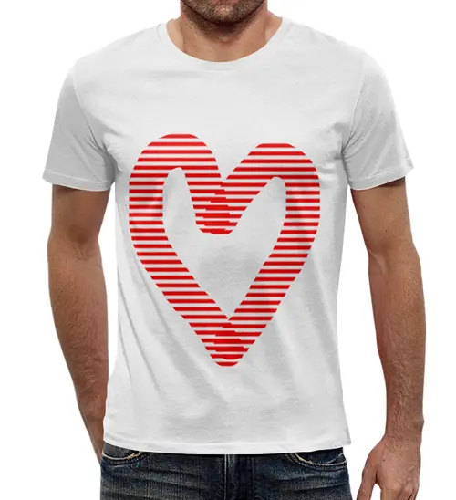 Заказать мужскую футболку в Москве. Футболка с полной запечаткой (мужская) LOVE  от Снежана Мардарь - готовые дизайны и нанесение принтов.