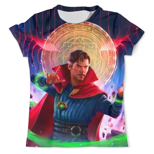 Заказать мужскую футболку в Москве. Футболка с полной запечаткой (мужская)  Doctor Strange  от T-shirt print  - готовые дизайны и нанесение принтов.