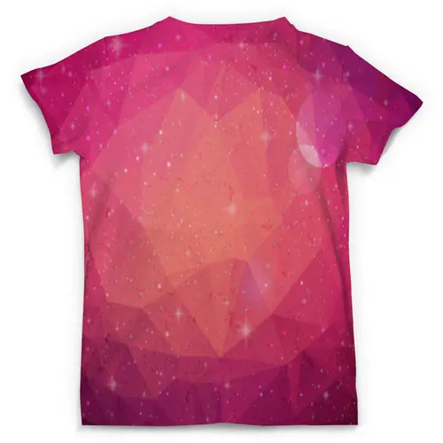 Заказать мужскую футболку в Москве. Футболка с полной запечаткой (мужская) Pink LowPoly от THE_NISE  - готовые дизайны и нанесение принтов.