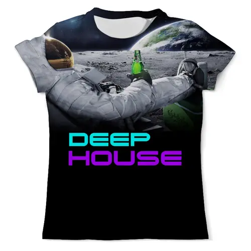 Заказать мужскую футболку в Москве. Футболка с полной запечаткой (мужская) Deep House от Vladec11 - готовые дизайны и нанесение принтов.