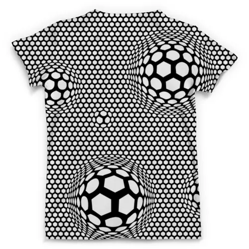 Заказать мужскую футболку в Москве. Футболка с полной запечаткой (мужская) Футбольные мячи (2) от ПРИНТЫ ПЕЧАТЬ  - готовые дизайны и нанесение принтов.