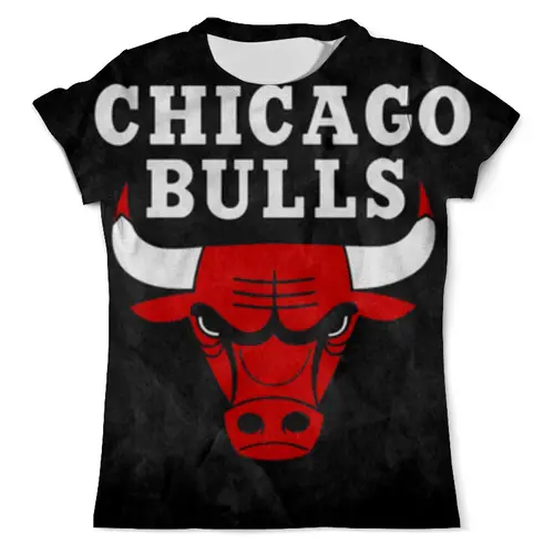 Заказать мужскую футболку в Москве. Футболка с полной запечаткой (мужская) Chicago Bulls от Broadway music - готовые дизайны и нанесение принтов.