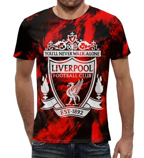 Заказать мужскую футболку в Москве. Футболка с полной запечаткой (мужская) Ливерпуль от THE_NISE  - готовые дизайны и нанесение принтов.