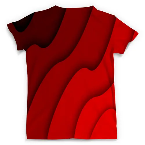 Заказать мужскую футболку в Москве. Футболка с полной запечаткой (мужская) Красные волны от THE_NISE  - готовые дизайны и нанесение принтов.