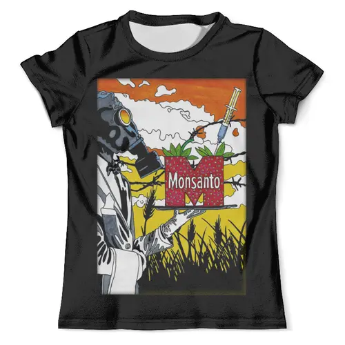 Заказать мужскую футболку в Москве. Футболка с полной запечаткой (мужская) Monsanto от Владимир Дрошнев - готовые дизайны и нанесение принтов.