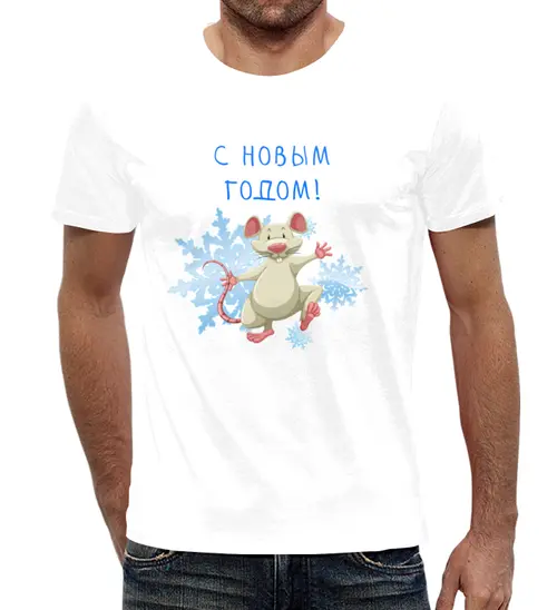 Заказать мужскую футболку в Москве. Футболка с полной запечаткой (мужская) Год крысы от THE_NISE  - готовые дизайны и нанесение принтов.