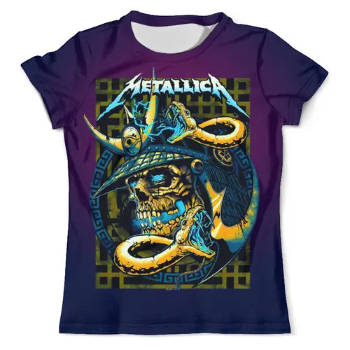 Заказать мужскую футболку в Москве. Футболка с полной запечаткой (мужская) Metallica  от ПРИНТЫ ПЕЧАТЬ  - готовые дизайны и нанесение принтов.