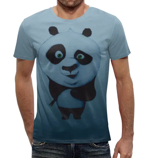 Заказать мужскую футболку в Москве. Футболка с полной запечаткой (мужская) Панда от nimal1309 - готовые дизайны и нанесение принтов.