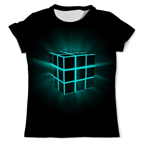Заказать мужскую футболку в Москве. Футболка с полной запечаткой (мужская) Кубик Рубика от galaxy secret - готовые дизайны и нанесение принтов.