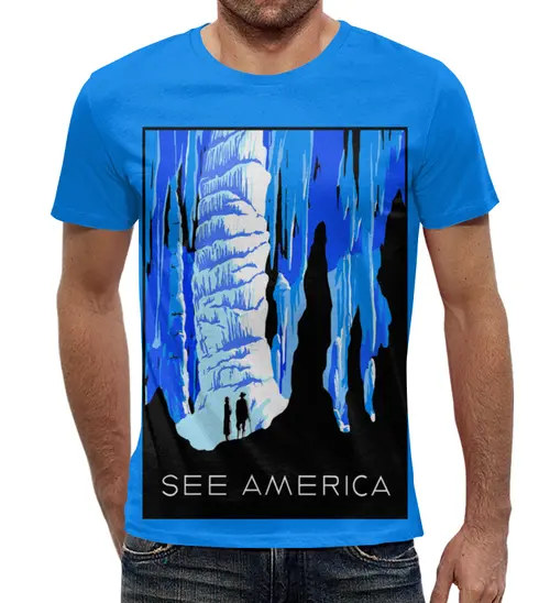 Заказать мужскую футболку в Москве. Футболка с полной запечаткой (мужская) Америка от acidhouses - готовые дизайны и нанесение принтов.