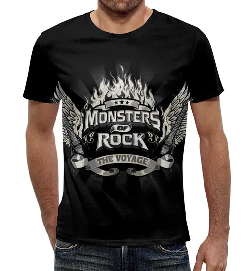 Заказать мужскую футболку в Москве. Футболка с полной запечаткой (мужская) Monsters Of Rock от Leichenwagen - готовые дизайны и нанесение принтов.