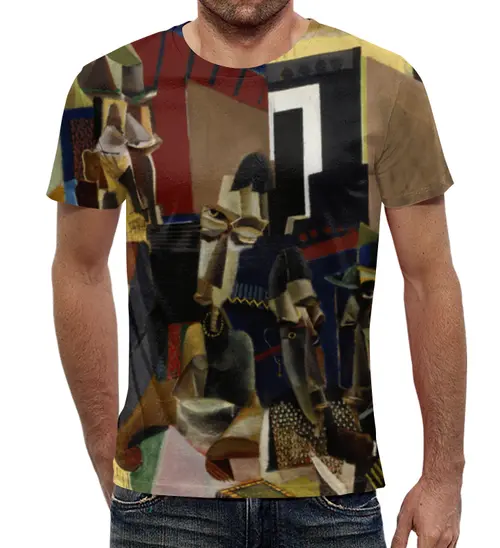 Заказать мужскую футболку в Москве. Футболка с полной запечаткой (мужская) Визит (Макс Вебер) от trend - готовые дизайны и нанесение принтов.