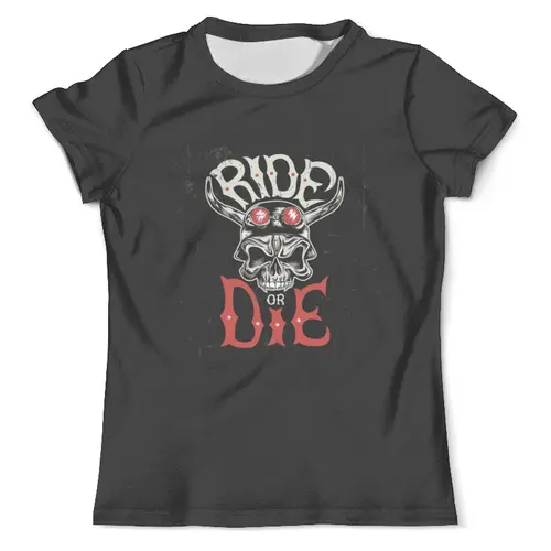 Заказать мужскую футболку в Москве. Футболка с полной запечаткой (мужская) Ride die от THE_NISE  - готовые дизайны и нанесение принтов.