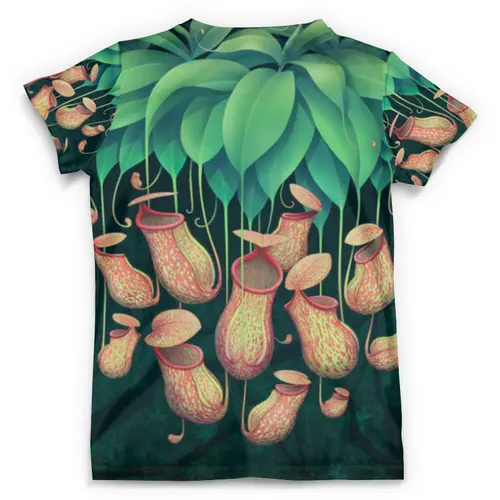 Заказать мужскую футболку в Москве. Футболка с полной запечаткой (мужская) Непентес от sergkunic@yandex.ru - готовые дизайны и нанесение принтов.
