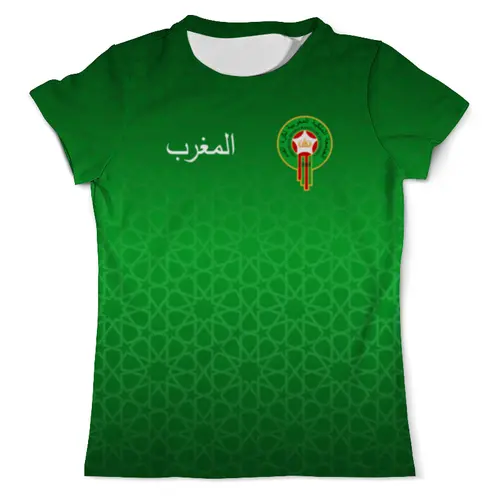 Заказать мужскую футболку в Москве. Футболка с полной запечаткой (мужская) Сборная Марокко от geekbox - готовые дизайны и нанесение принтов.