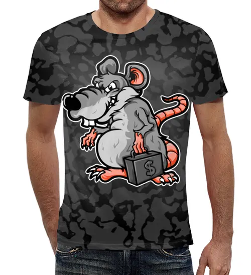 Заказать мужскую футболку в Москве. Футболка с полной запечаткой (мужская) Year of the Rat от balden - готовые дизайны и нанесение принтов.
