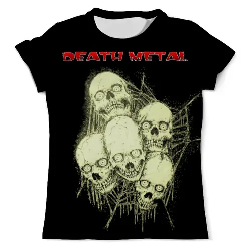 Заказать мужскую футболку в Москве. Футболка с полной запечаткой (мужская) Death Metal от Leichenwagen - готовые дизайны и нанесение принтов.