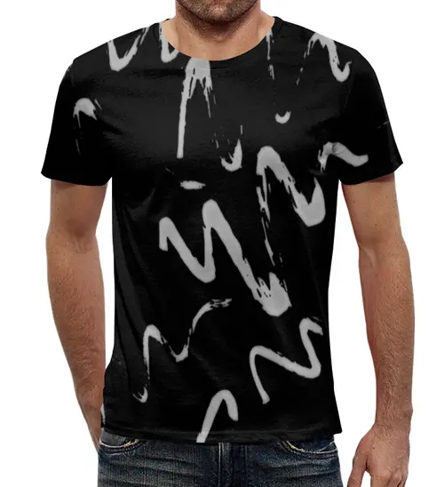 Заказать мужскую футболку в Москве. Футболка с полной запечаткой (мужская) Волна от THE_NISE  - готовые дизайны и нанесение принтов.