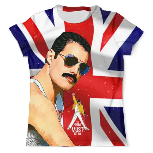 Заказать мужскую футболку в Москве. Футболка с полной запечаткой (мужская) ✪ Freddie Mercury ✪ от balden - готовые дизайны и нанесение принтов.