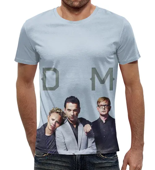 Заказать мужскую футболку в Москве. Футболка с полной запечаткой (мужская) Depeche Mode   от ПРИНТЫ ПЕЧАТЬ  - готовые дизайны и нанесение принтов.