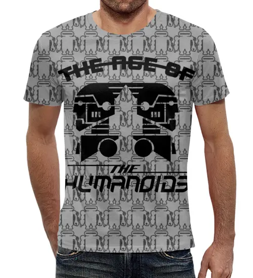 Заказать мужскую футболку в Москве. Футболка с полной запечаткой (мужская) The Humanoids от balden - готовые дизайны и нанесение принтов.