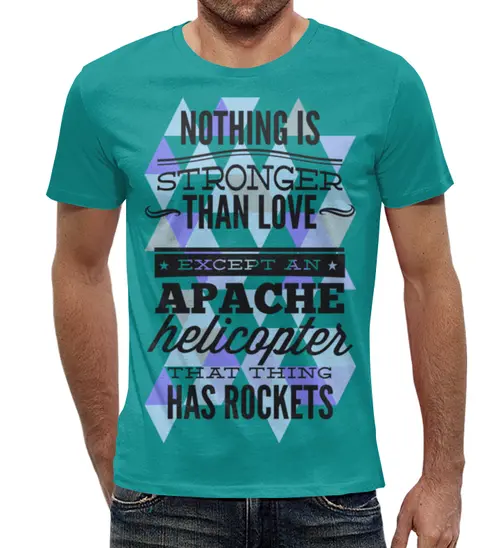 Заказать мужскую футболку в Москве. Футболка с полной запечаткой (мужская) Apache  от ПРИНТЫ ПЕЧАТЬ  - готовые дизайны и нанесение принтов.