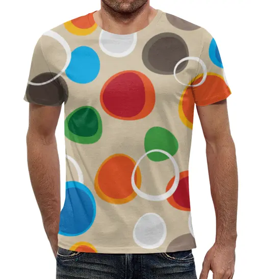Заказать мужскую футболку в Москве. Футболка с полной запечаткой (мужская) Цветная абстракция от BeliySlon - готовые дизайны и нанесение принтов.