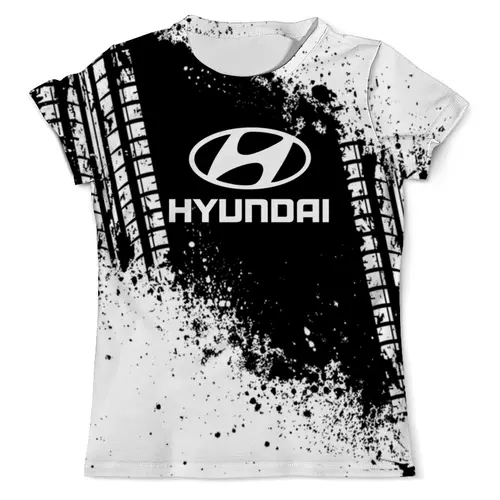 Заказать мужскую футболку в Москве. Футболка с полной запечаткой (мужская) Hyundai от THE_NISE  - готовые дизайны и нанесение принтов.
