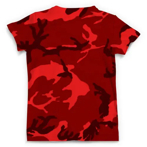 Заказать мужскую футболку в Москве. Футболка с полной запечаткой (мужская) Красный Камуфляж от Nalivaev - готовые дизайны и нанесение принтов.