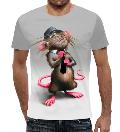 Заказать мужскую футболку в Москве. Футболка с полной запечаткой (мужская) Год крысы    от T-shirt print  - готовые дизайны и нанесение принтов.
