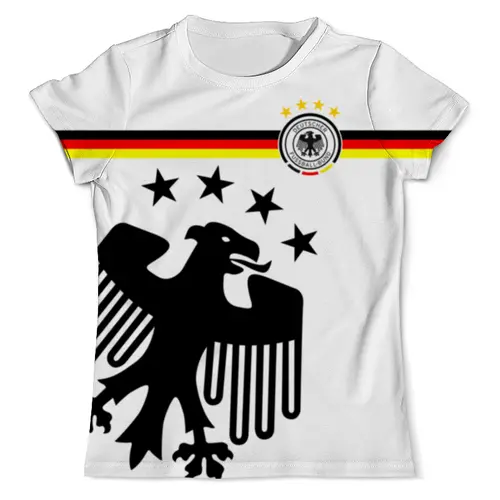 Заказать мужскую футболку в Москве. Футболка с полной запечаткой (мужская)  Сборная Германии от geekbox - готовые дизайны и нанесение принтов.