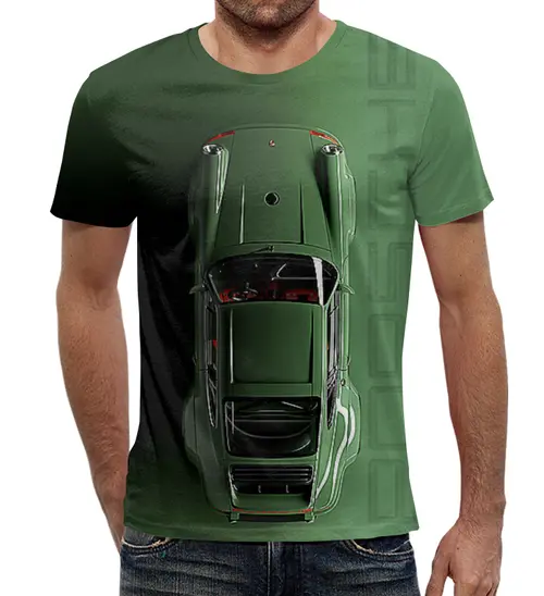 Заказать мужскую футболку в Москве. Футболка с полной запечаткой (мужская) Porsche 964 от balden - готовые дизайны и нанесение принтов.