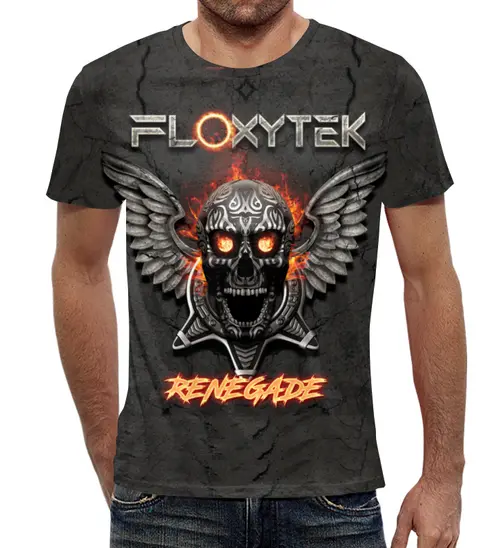 Заказать мужскую футболку в Москве. Футболка с полной запечаткой (мужская) FLOXYTEK от robus - готовые дизайны и нанесение принтов.
