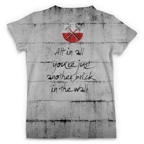 Заказать мужскую футболку в Москве. Футболка с полной запечаткой (мужская) Pink Floyd. The Wall от geekbox - готовые дизайны и нанесение принтов.