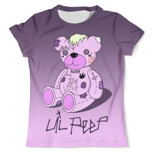 Заказать мужскую футболку в Москве. Футболка с полной запечаткой (мужская) Lil Peep от geekbox - готовые дизайны и нанесение принтов.