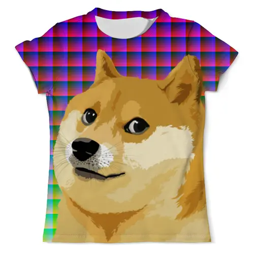 Заказать мужскую футболку в Москве. Футболка с полной запечаткой (мужская) DOGE DOGE от Jimmy Flash - готовые дизайны и нанесение принтов.
