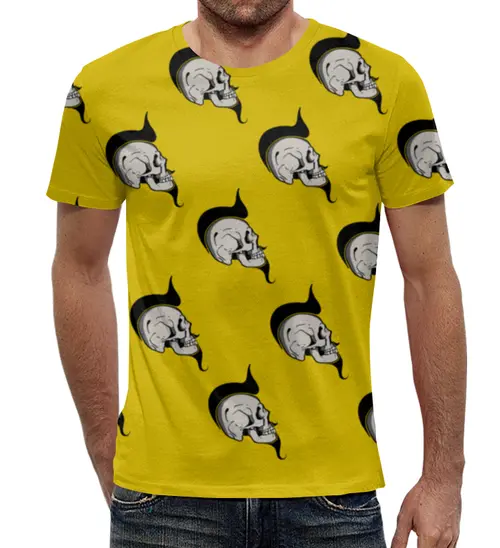 Заказать мужскую футболку в Москве. Футболка с полной запечаткой (мужская) SKULLS от sashabecker - готовые дизайны и нанесение принтов.