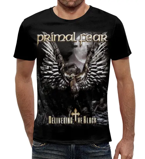 Заказать мужскую футболку в Москве. Футболка с полной запечаткой (мужская) Primal Fear от geekbox - готовые дизайны и нанесение принтов.