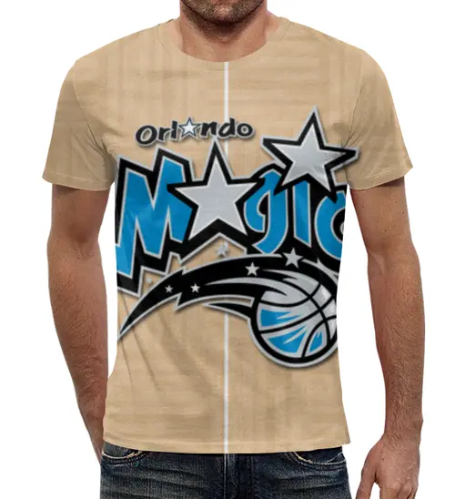 Заказать мужскую футболку в Москве. Футболка с полной запечаткой (мужская) Орландо Мэджик (Orlando Magic) от originals - готовые дизайны и нанесение принтов.