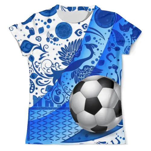 Заказать мужскую футболку в Москве. Футболка с полной запечаткой (мужская) Футбол  от T-shirt print  - готовые дизайны и нанесение принтов.