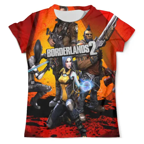 Заказать мужскую футболку в Москве. Футболка с полной запечаткой (мужская) Borderlands 2 от THE_NISE  - готовые дизайны и нанесение принтов.