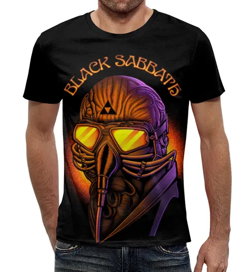 Заказать мужскую футболку в Москве. Футболка с полной запечаткой (мужская) Black Sabbath  от ПРИНТЫ ПЕЧАТЬ  - готовые дизайны и нанесение принтов.