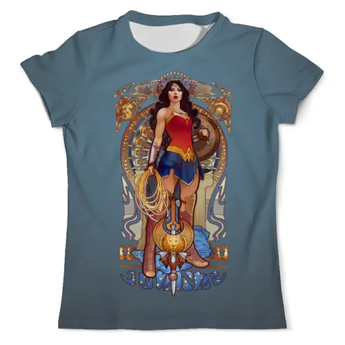 Заказать мужскую футболку в Москве. Футболка с полной запечаткой (мужская) Wonder Woman от ПРИНТЫ ПЕЧАТЬ  - готовые дизайны и нанесение принтов.