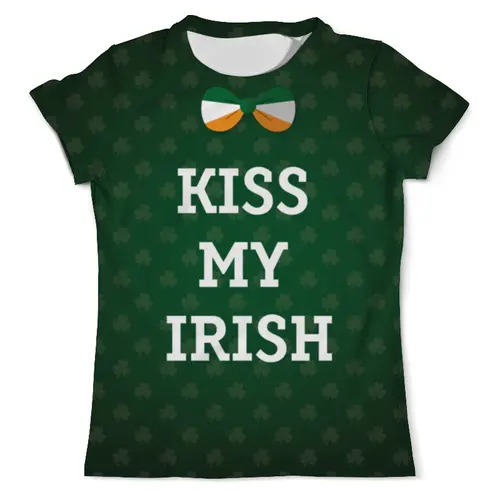Заказать мужскую футболку в Москве. Футболка с полной запечаткой (мужская) Kiss My Irish от Celluloid - готовые дизайны и нанесение принтов.