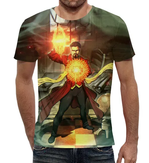 Заказать мужскую футболку в Москве. Футболка с полной запечаткой (мужская) Doctor Strange от ПРИНТЫ ПЕЧАТЬ  - готовые дизайны и нанесение принтов.